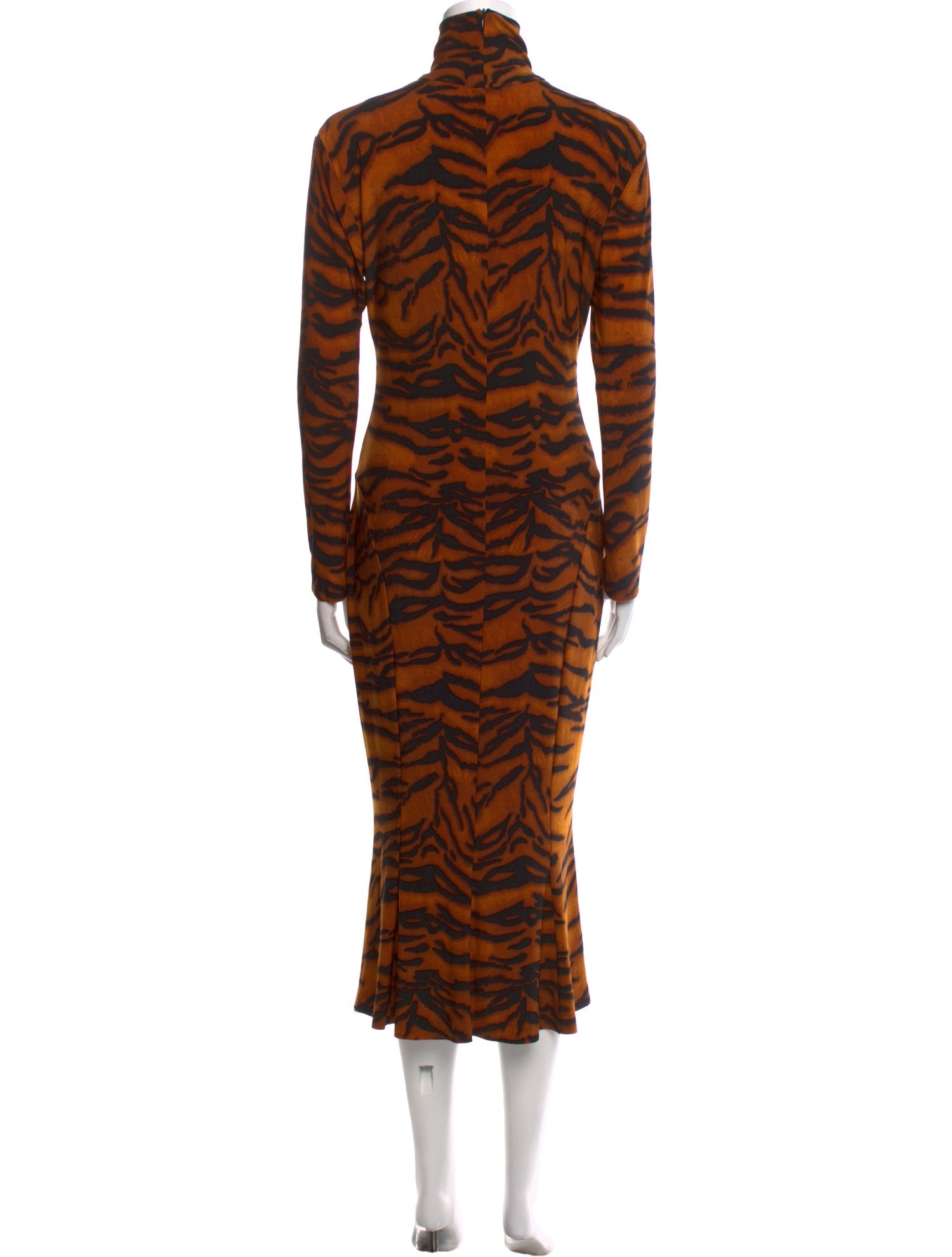 Norma Kamali Animal Print Midi Length Dress